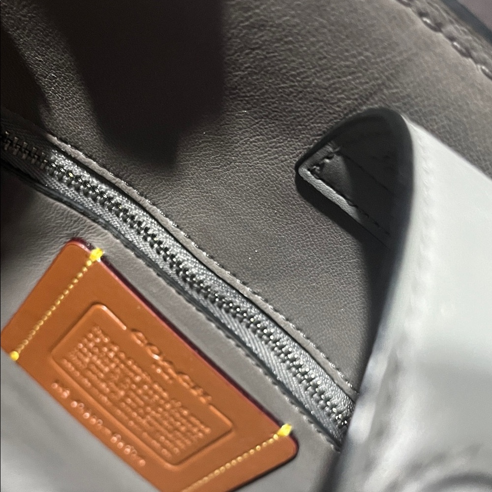 Coach Dark Blue Satchel with Braided Handle - Picture 5 of 7